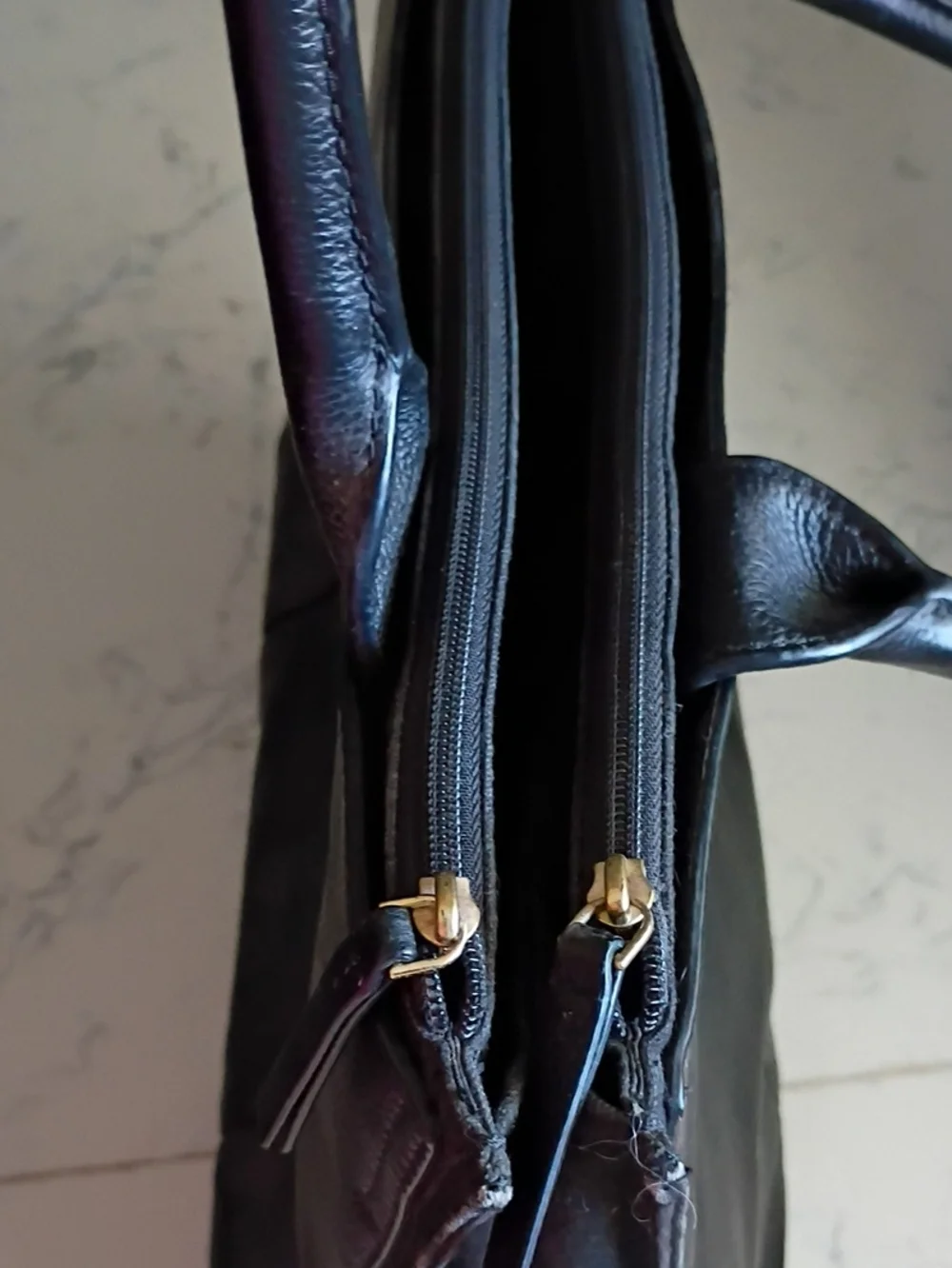 Tory Burch Black Leather Tote Bag